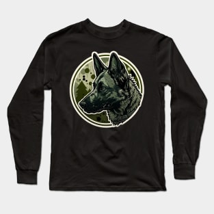 Dutch Shepherd Camouflage Motif Long Sleeve T-Shirt